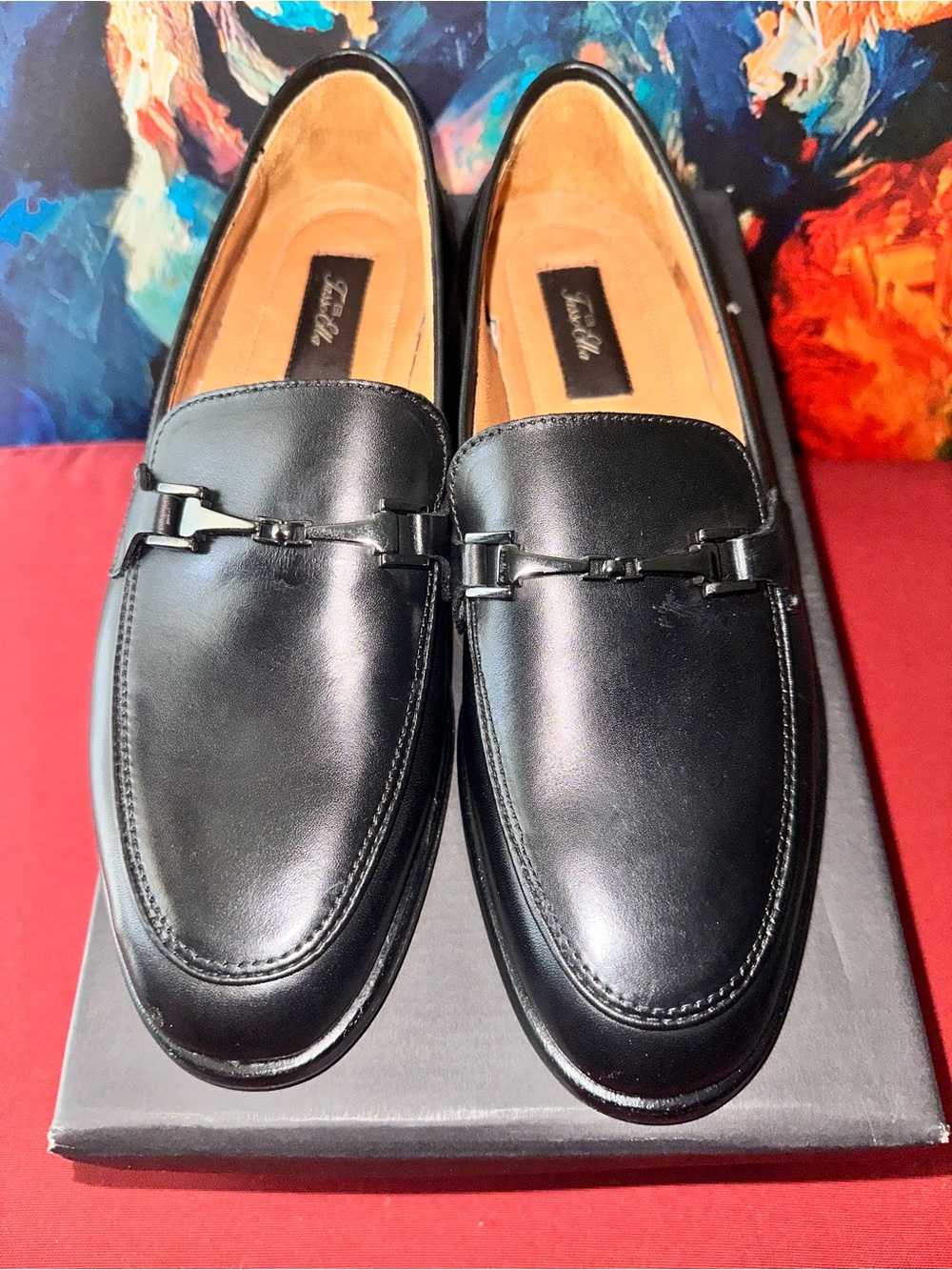 No.14 Tasso Elba Men's Caden Black Leather Bit Loafers